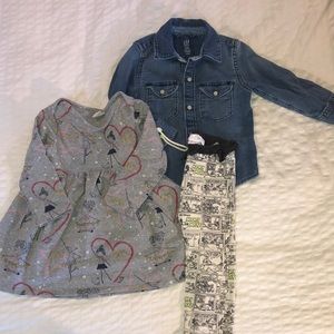 Girls 2T winter lot: Dress, Shirt, Pants